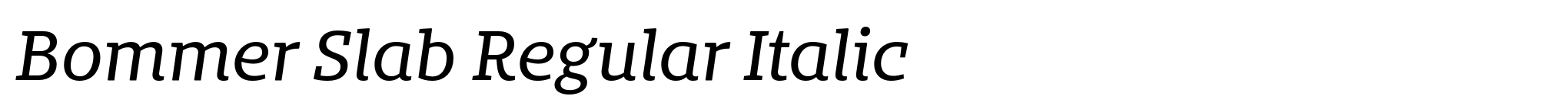 Bommer Slab Regular Italic image